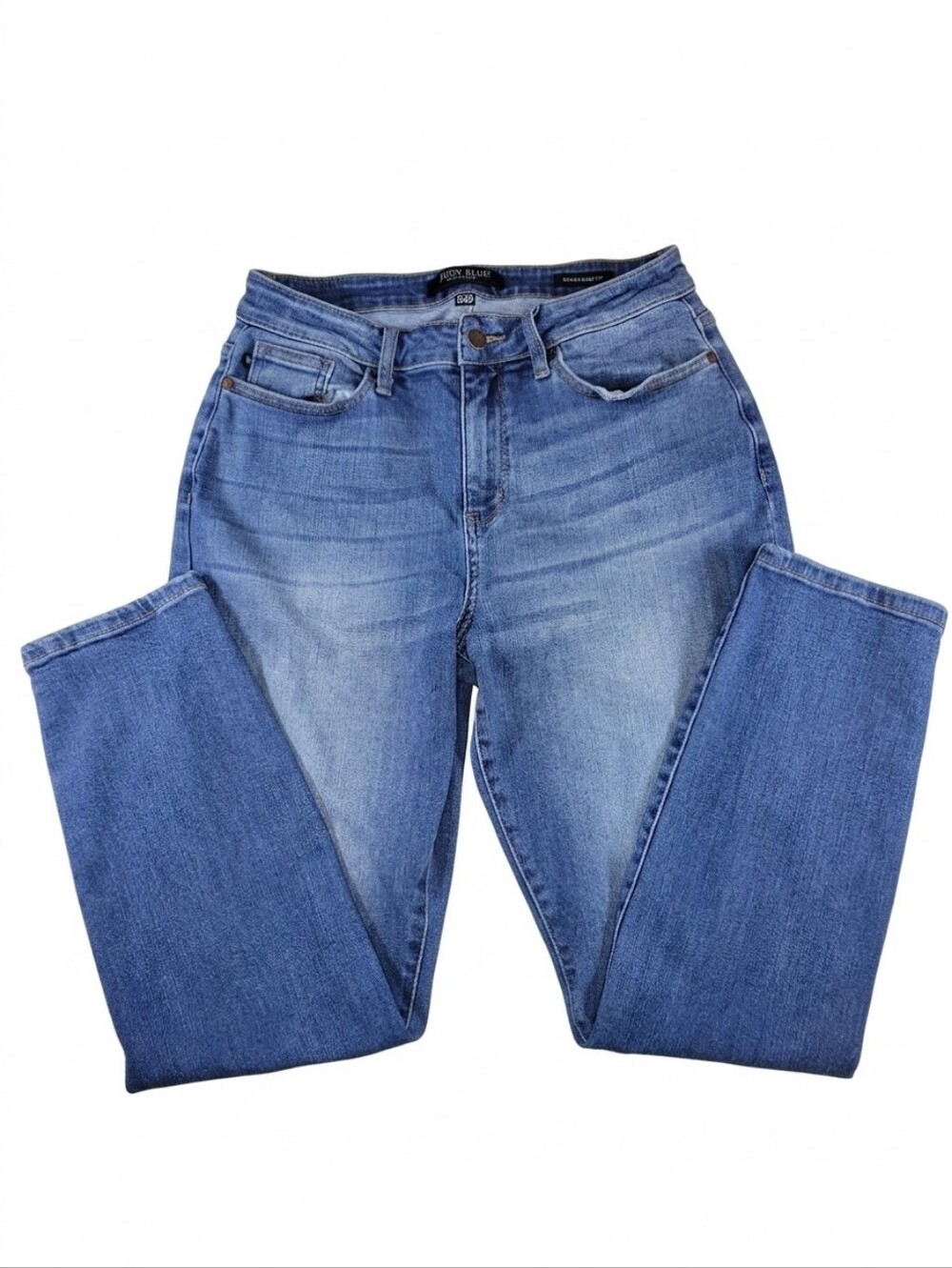 Judy Blue JB88270 Boyfriend Fit Jeans Women 9/29 Medium Wash Stretch Whiskering